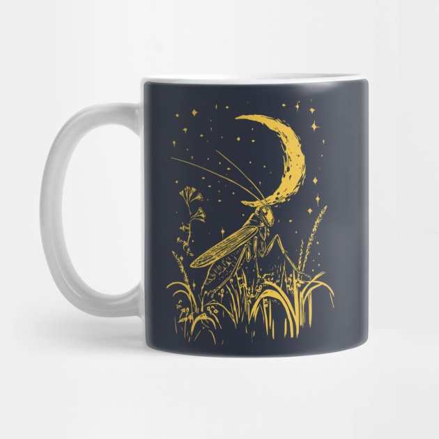 Mystical Grasshopper on the Crescent Moon – Night’s Whisper by TuncGK